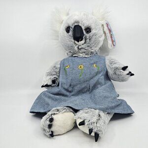 Vintage Animaland Korki Koala Plush Stuffed Animal Toy Grey 2005 Nanco 15.50 in